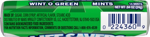 Life Savers Wint O Green Mints Candy Perspective: bottom