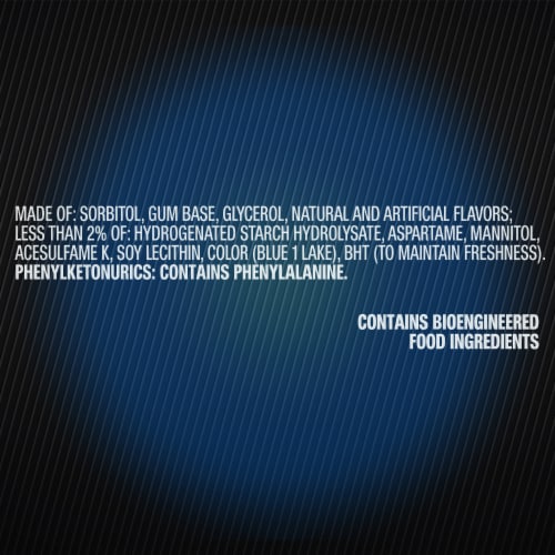 5 Gum Peppermint Cobalt Sugar Free Chewing Gum Perspective: bottom