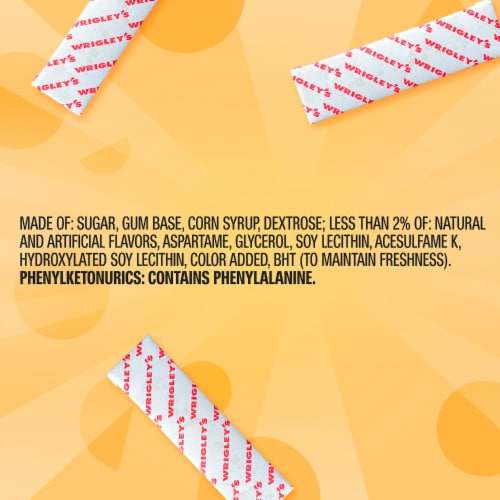 JUICY FRUIT Original Bubble Gum Single Pack Perspective: bottom