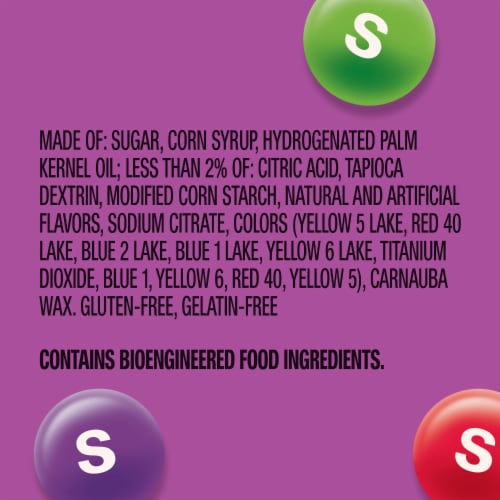 Skittles Flavor Mash-Ups Wild Berry & Tropical Chewy Candy Grab N Go Resealable Bag Perspective: bottom