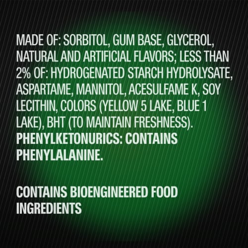 5 GUM Spearmint Rain Sugar Free Chewing Gum Perspective: bottom