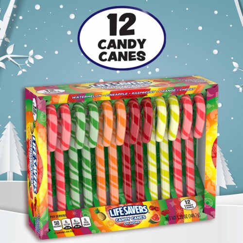 LIFE SAVERS 5 Flavor Assorted Holiday Candy Canes Perspective: bottom