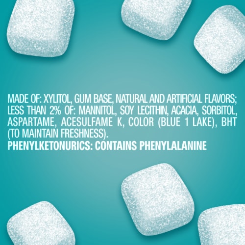 Extra Gum Refreshers Polar Ice Sugar Free Chewing Gum Bottle Perspective: bottom