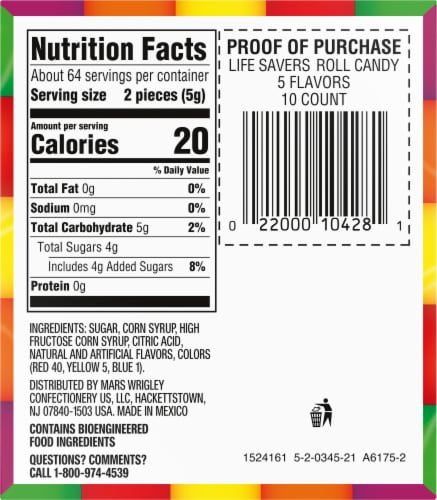 Lifesavers® 5 Flavor Hard Candy Perspective: bottom