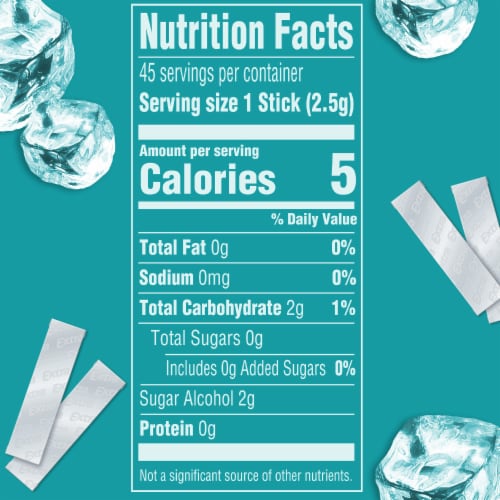 Extra Polar Ice Sugar Free Chewing Gum Pack Perspective: bottom