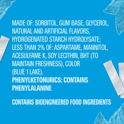 Extra Peppermint Sugar Free Chewing Gum Perspective: bottom