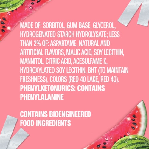 EXTRA Watermelon Sugar Free Chewing Gum Perspective: bottom