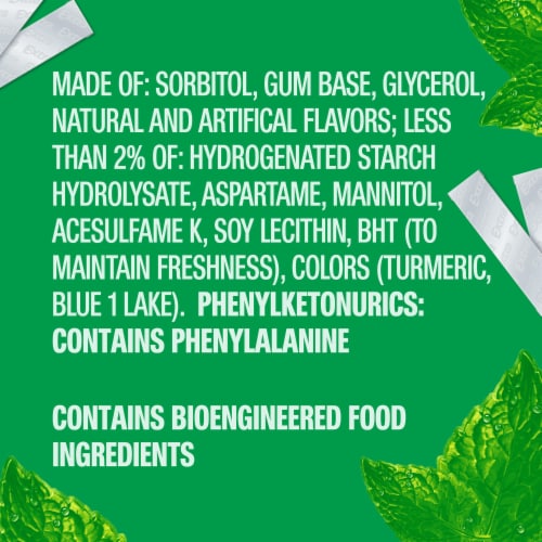 Extra Spearmint Sugar Free Chewing Gum Bulk Pack Perspective: bottom