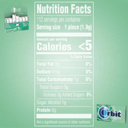 Orbit Sweet Mint Sugar Free Chewing Gum Value Pack Perspective: bottom
