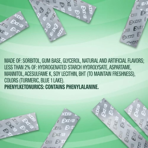 Extra® Spearmint Sugar-Free Gum Perspective: bottom