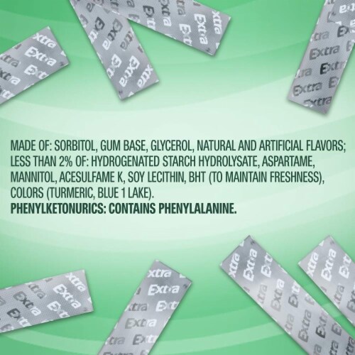 Extra® Spearmint Sugar-Free Gum Perspective: bottom