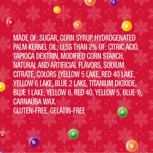 Skittles Original Christmas Chewy Candy Cane Tube Perspective: bottom