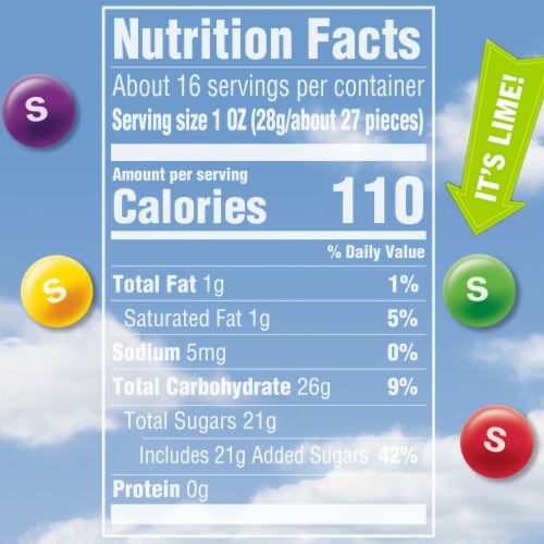 Skittles Original Chewy Easter Candy Sharing Size Bag Perspective: bottom