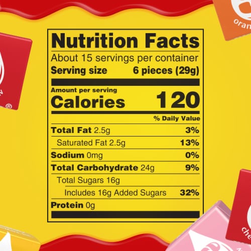 Starburst Original Fruit Chews Chewy Easter Candy Sharing Size Bag Perspective: bottom