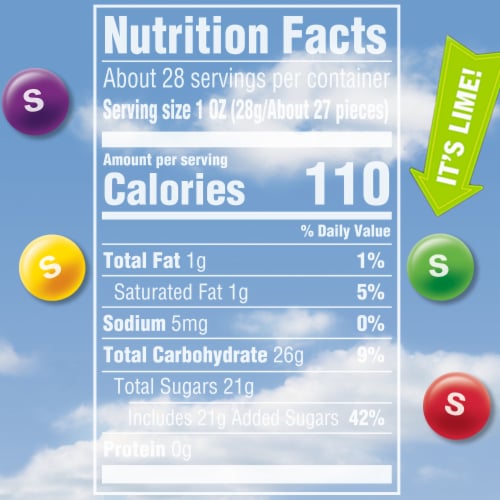 Skittles Original Chewy Summer Candy Family Size Bag Perspective: bottom