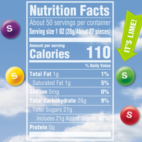 Skittles Original Chewy Candy Party Size Bag Perspective: bottom