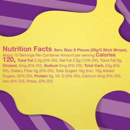 Starburst Original Fruit Chews Fun Size Chewy Easter Candy Bag Perspective: bottom