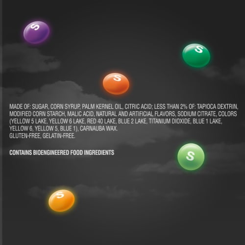 Skittles Shriekers Sour Fun Size Chewy Halloween Candy Perspective: bottom