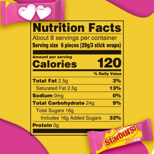 Starburst FaveReds Valentine's Day Candy Fun Size Chewy Candy Perspective: bottom
