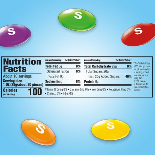 Skittles Original Jelly Beans Easter Candy Bag Perspective: bottom