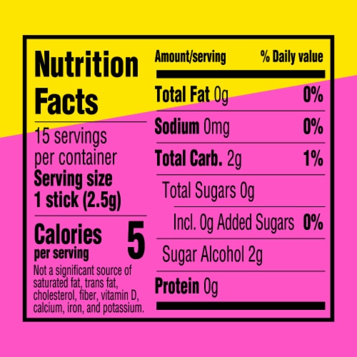 Extra Pink Lemonade Sugar Free Gum Fruity Flavor Chewing Gum Pack Perspective: bottom