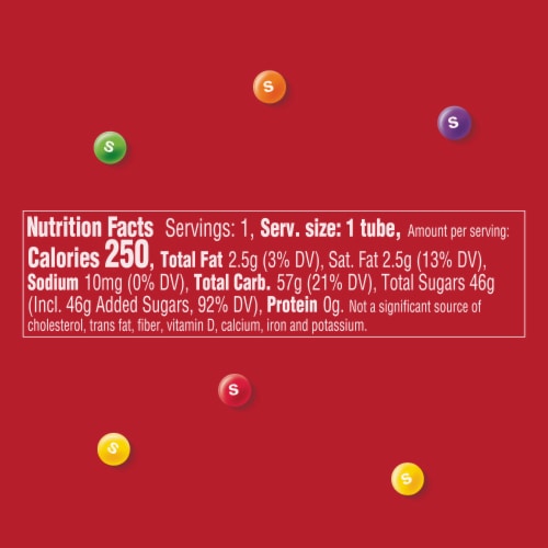 SKITTLES Original Littles Chewy Candy Share Size Mega Tube Perspective: bottom