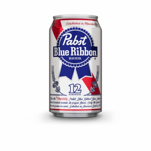 Pabst Blue Ribbon American Lager Beer Perspective: bottom