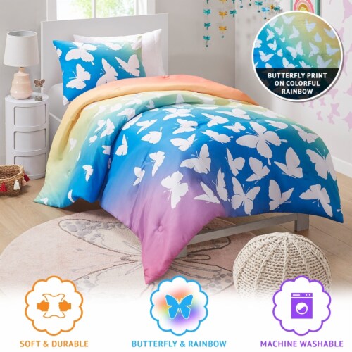 Mizone Kids Kids Phoebe Comforter Set Blue Purple Full Queen 1 unit Harris Teeter