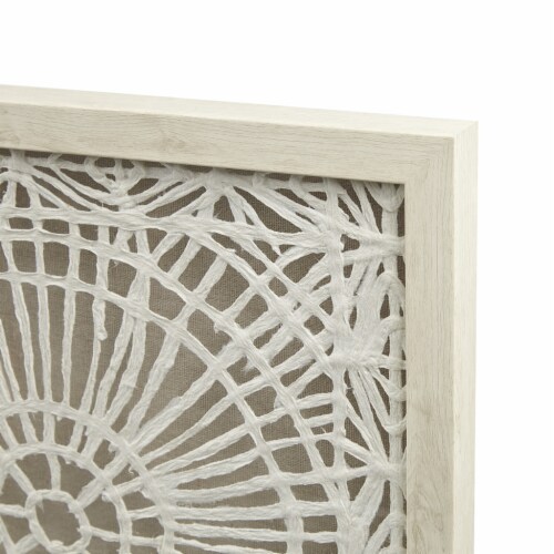 Henna Framed Medallion Rice Paper Shadow Box Wall Decor Perspective: bottom