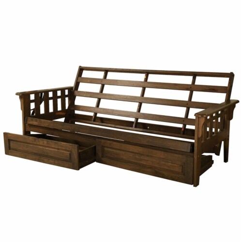 Wooden futon shop with storage