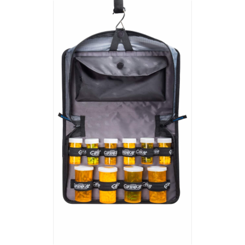 Med Manager Mini Medicine Organizer and Pill Case, Holds (10) Pill Bottles, Purple Perspective: bottom
