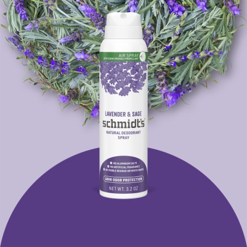 Schmidt's Lavender & Sage Natural Deodorant Spray Perspective: bottom
