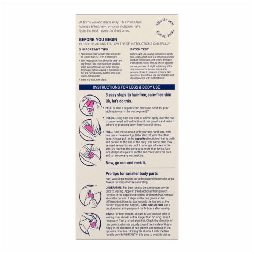 Nair Wax Ready Strips Legs and Body Hair Remover Perspective: bottom