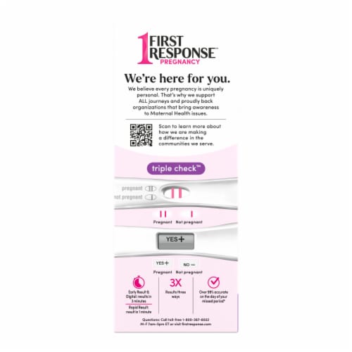 First Response Early Result Test Rapid Test and Digital Pregnancy Test Perspective: bottom