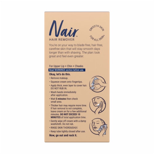 Nair Hair Remover Face Cream Moisturizing with Sweet Almond Oil Perspective: bottom
