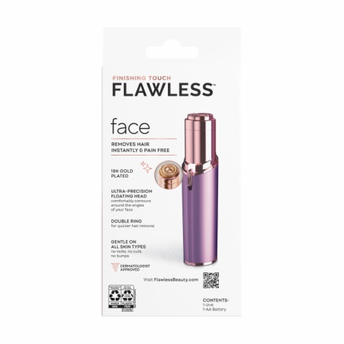 Finishing Touch Flawless Facial Hair Remover Electric Razor Perspective: bottom