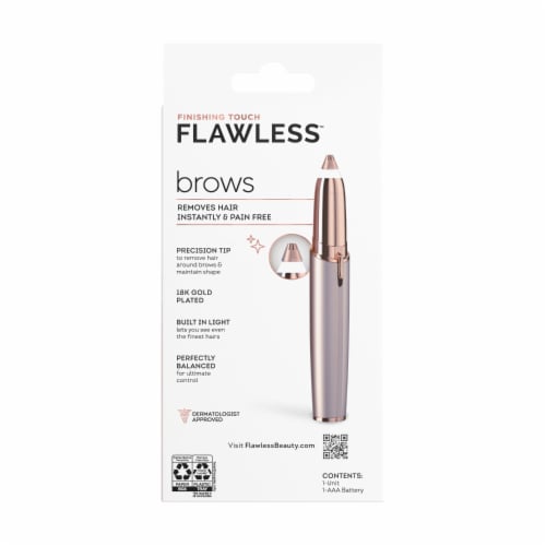 Finishing Touch Flawless Brows Electric Razor Eyebrow Hair Remover Perspective: bottom