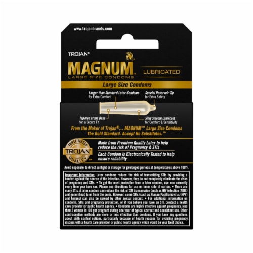 Trojan Magnum Lubricated Large Condoms Perspective: bottom