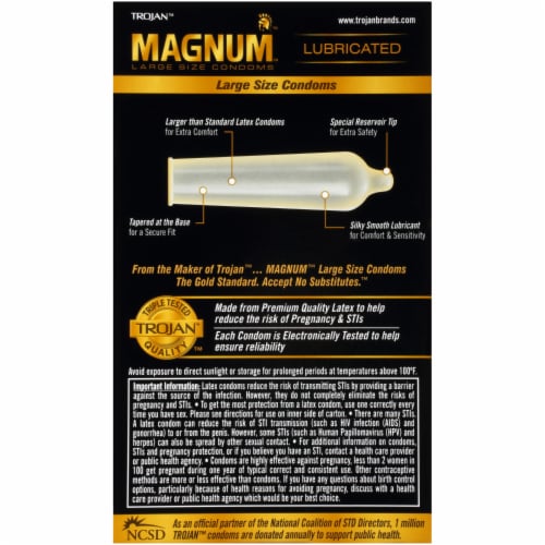 Trojan Magnum Lubricated Large Condoms Perspective: bottom