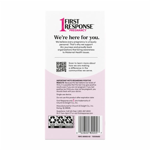 First Response Multi Check Quick & Simple Pregnancy Test Kit, 1 Kit Perspective: bottom
