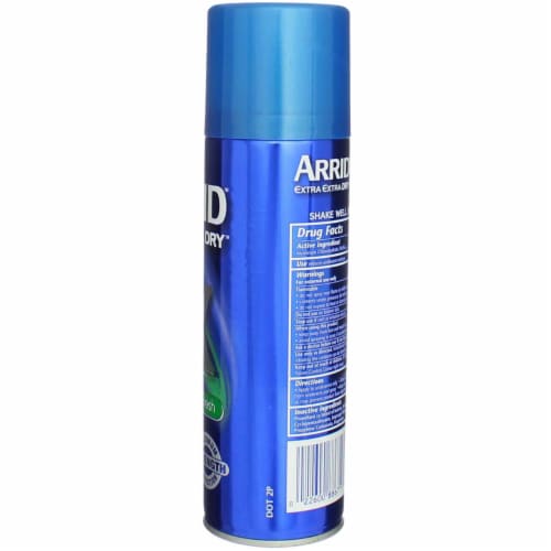 Arrid Extra Extra Dry Ultra Fresh Aerosol Antiperspirant Deodorant Perspective: bottom