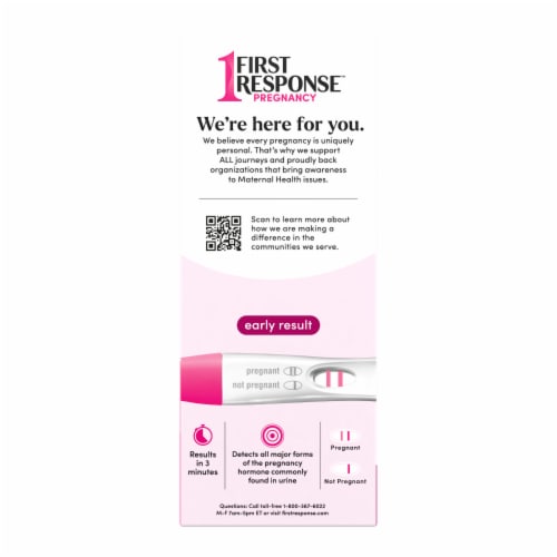 First Response Early Result Pregnancy Test Perspective: bottom