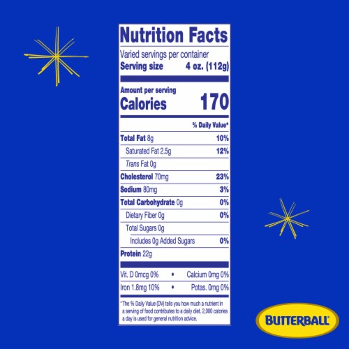 Butterball® All Natural Lean Turkey Drumsticks Tray Perspective: bottom