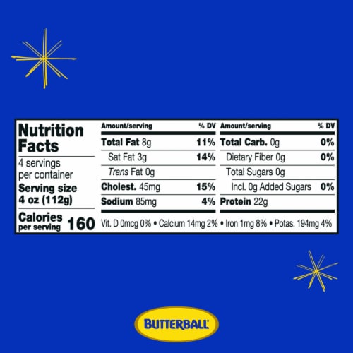 Butterball All Natural Fresh Ground Turkey, 93%/7%, 16oz, 1 Roll Perspective: bottom