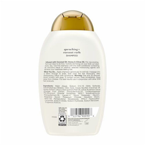Quenching + Coconut Curls Curl-Defining Shampoo Perspective: bottom