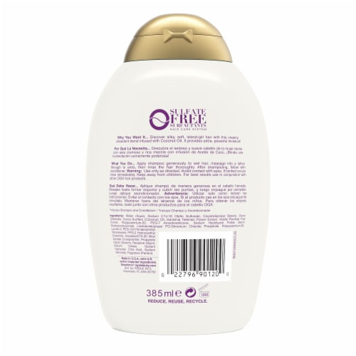 OGX Extra Strength Damage Remedy + Coconut Miracle Oil Shampoo Perspective: bottom