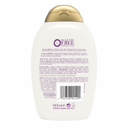 OGX Extra Strength Damage Remedy + Coconut Miracle Oil Shampoo Perspective: bottom