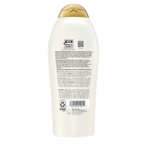 OGX Nourishing + Coconut Milk Shampoo, Hydrating & Restoring for Soft Hair After the First Use Perspective: bottom