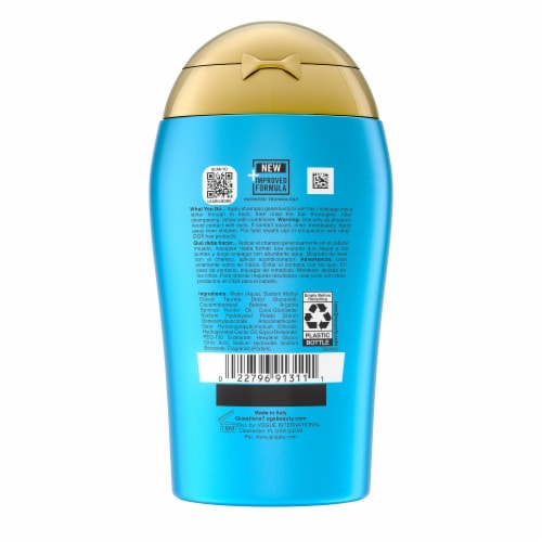 OGX Renewing + Argan Oil of Morocco Repairing Shampoo, TSA-Compliant Travel Size Perspective: bottom
