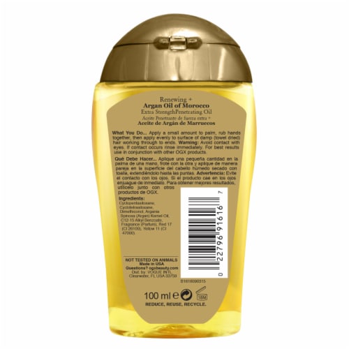 OGX Renewing + Argan Oil of Morocco Extra Penetrating Hair Oil Serum Perspective: bottom